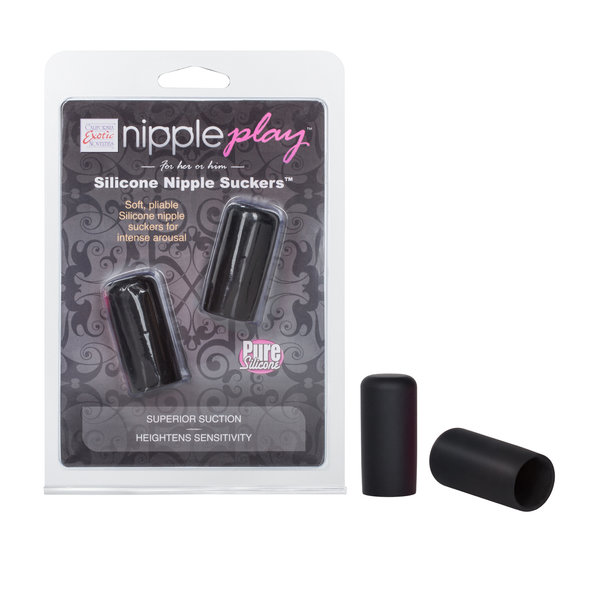 CalExotics NIPPLE PLAY SILICONE NIPPLE SUCKERS BLACK (DISC.)