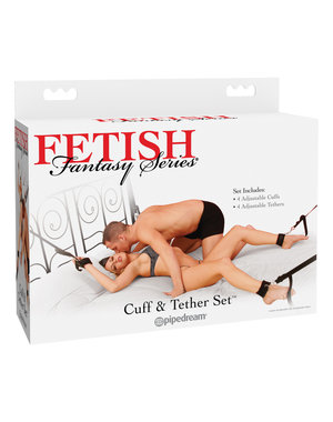 PIPEDREAM PRODUCTS FETISH FANTASY CUFF & TETHER SET