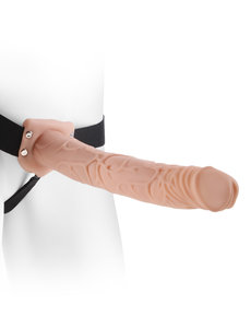 FETISH FANTASY FETISH FANTASY HOLLOW STRAP ON FLESH 11"