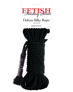 FETISH FANTASY FETISH FANTASY DELUXE SILK ROPE 32FT BLACK