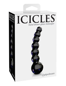 Icicles ICICLES # 66 BEADED ANAL PROBE 4.75inch BLACK