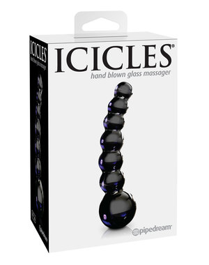 Icicles ICICLES # 66 BEADED ANAL PROBE 4.75inch BLACK