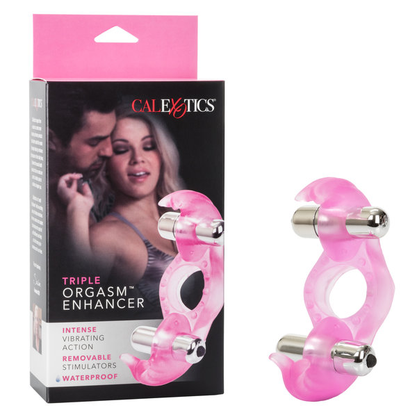 CalExotics SILICONE TRIPLE ORGASM VIBRATING COCK RING