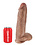 PIPEDREAM PRODUCTS KING COCK W/BALLS 12" TAN
