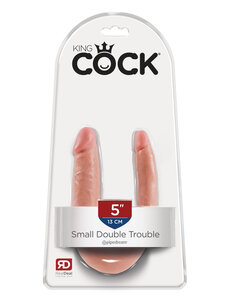 PIPEDREAM PRODUCTS KING COCK DOUBLE TROUBLE SMALL FLESH