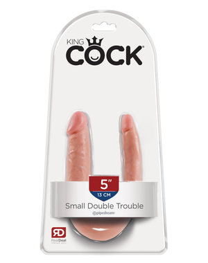 PIPEDREAM PRODUCTS KING COCK DOUBLE TROUBLE SMALL FLESH