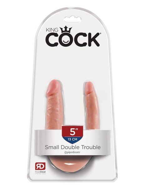 PIPEDREAM PRODUCTS KING COCK DOUBLE TROUBLE SMALL FLESH