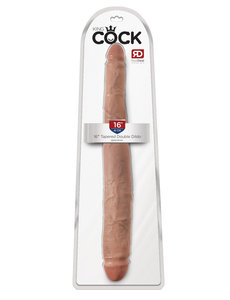 PIPEDREAM PRODUCTS KING COCK 16" TAPERED DOUBLE DILDO TAN