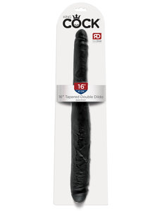 PIPEDREAM PRODUCTS KING COCK 16" TAPERED DOUBLE DILDO BLACK