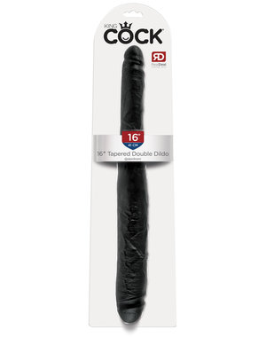 PIPEDREAM PRODUCTS KING COCK 16" TAPERED DOUBLE DILDO BLACK