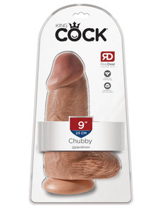 PIPEDREAM PRODUCTS KING COCK CHUBBY 9" TAN