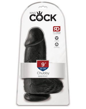 PIPEDREAM PRODUCTS KING COCK CHUBBY 9" BLACK