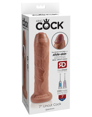 PIPEDREAM PRODUCTS KING COCK UNCUT 7" TAN