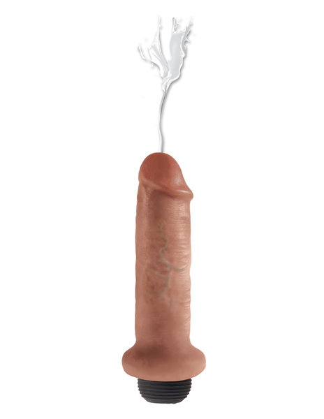 PIPEDREAM PRODUCTS KING COCK SQUIRTIN 6" TAN