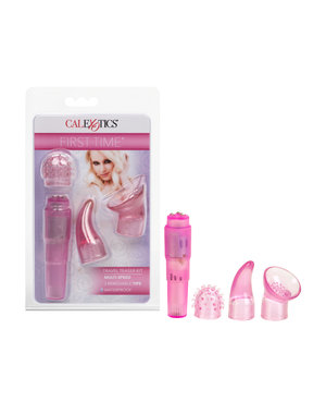CalExotics FIRST TIME TRAVEL TEASER WAND MASSAGER KIT PINK