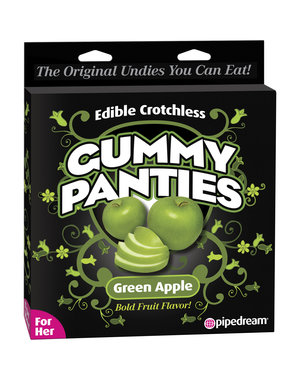 PIPEDREAM PRODUCTS PANTY, EDIBLE CROTCH GUMMY,GREEN APPL