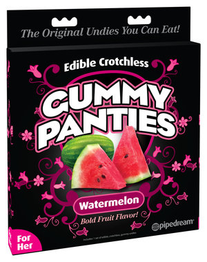 PIPEDREAM PRODUCTS EDIBLE CROTCHLESS PANTIES FOR HER GUMMY WATERMELON
