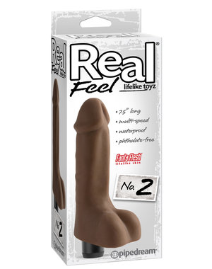 PIPEDREAM PRODUCTS REAL FEEL NO. 02,BROWN, 7.5"