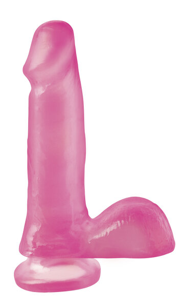 Basix BASIX 6" DONG WITH SUCTION PINK