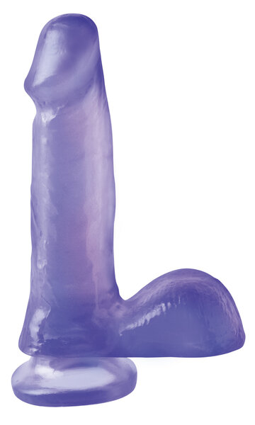 Basix BASIX 6" DONG WITH SUCTION PURPLE