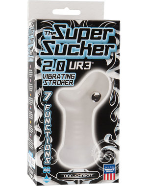 Doc Johnson SUPER SUCKER 2.0 ULTRASKYN VIBRATING MASTUBATOR WITH BULLET