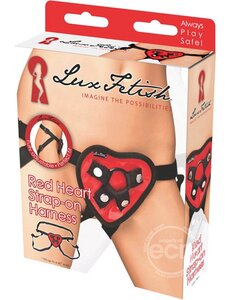 LUX FETISH LUX RED HEART STRAP ON