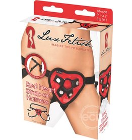 LUX FETISH LUX RED HEART STRAP ON