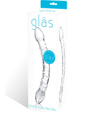 GLAS DOUBLE TROUBLE GLASS DILDO