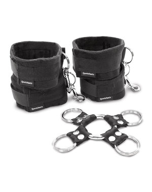 SPORTSHEETS SPORTSHEETS 5 PIECE HOG TIE & CUFF SET BLACK