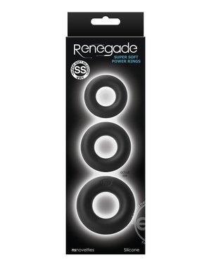Renegade RENEGADE SUPER SOFT POWER RING 3PK,BLK