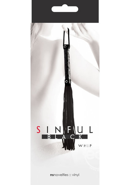 SINFUL SINFUL WHIP FLOGGER BLACK