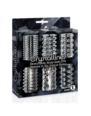  THE 9 CRYSTALLINE COCK SLEEVE 6PK