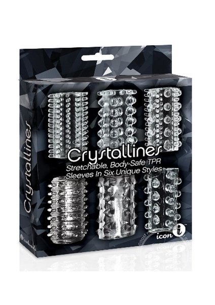 THE 9 CRYSTALLINE COCK SLEEVE 6PK