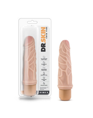 BLUSH NOVELTIES DR SKIN COCK VIBE 03 BEIGE 7.25"