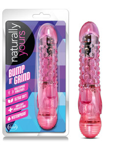 BLUSH NOVELTIES Naturally Yours Bump N Grind Jelly Dildo Waterproof Pink 6.25 Inch