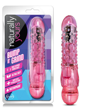 BLUSH NOVELTIES Naturally Yours Bump N Grind Jelly Dildo Waterproof Pink 6.25 Inch