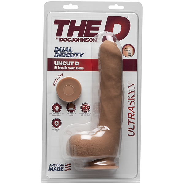 Doc Johnson THE D UNCUT D 9" W/BALLS ULTRASKYN