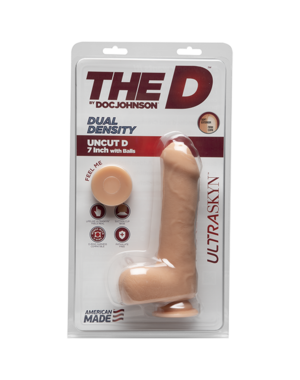 Doc Johnson THE D UNCUT D 7" W/BALLS ULTRASKYN