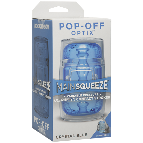 Doc Johnson MAIN SQUEEZE POP OFF OPTIX BLUE
