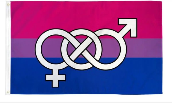 BISEXUAL SYMBOL 3'X5' POLYESTER FLAG