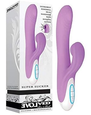 EVOLVED NOVELTIES EVOLVED SUPER SUCKER G-SPOT VIBE WITH CLITORAL STIMULATOR