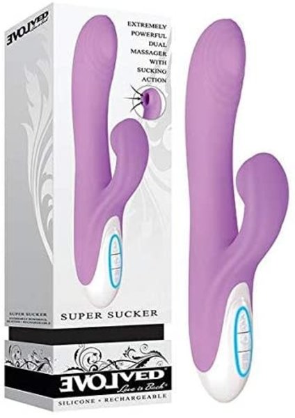 EVOLVED NOVELTIES EVOLVED SUPER SUCKER G-SPOT VIBE WITH CLITORAL STIMULATOR