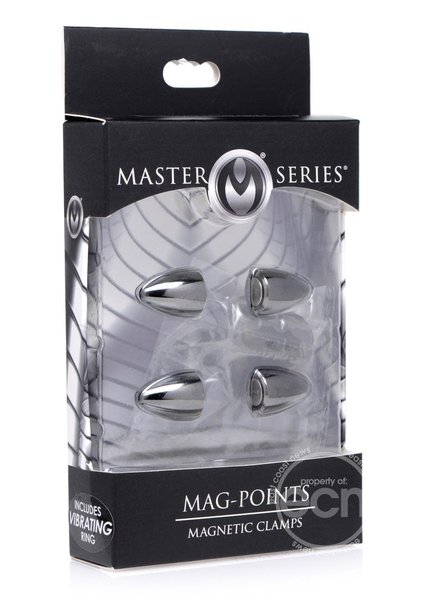 XR Brands MASTER SERIES  MAG POINTS MAGNETIC NIPPLE CLAMP SET