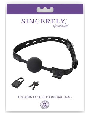 Sportsman On Film SINCERELY LOCKING LACE SILICONE BALL GAG