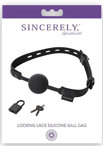 Sportsman On Film SINCERELY LOCKING LACE SILICONE BALL GAG