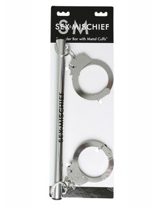 SPORTSHEETS SPREADER, S&M, BAR W METAL CUFFS