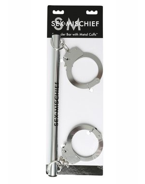 SPORTSHEETS SPREADER, S&M, BAR W METAL CUFFS