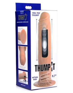 XR Brands THUMP IT 7X RECHARGEABLE THUMPING DILDO 9inch