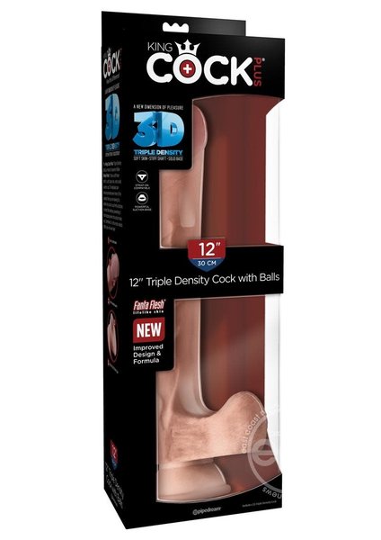 PIPEDREAM PRODUCTS KING COCK PLUS 12" TRIPLE DENSITY