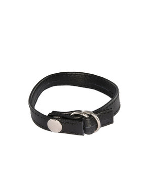 IGNITE BLACK LEATHER CINCH COCK RING